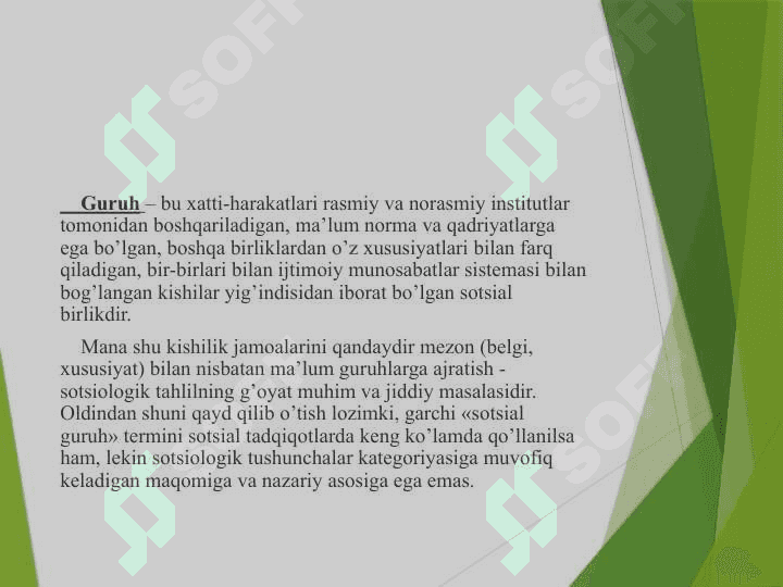 Sotsial institutlar iqtisod, siyosat, din, huquq, oila, fan, ta’lim, madaniyat 3