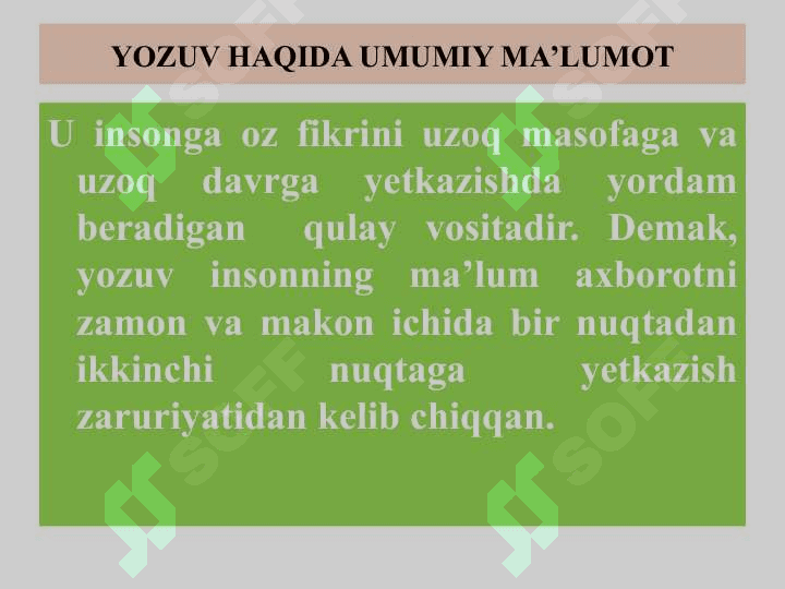 GRAFIKA (YOZUV) VA GRAFIK VOSITALAR. ORFOGRAFIYA,  UNING ASOSIY TAMOYILLARI 8