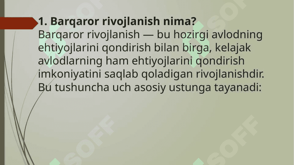 Barqaror rivojlanish va atrof muhitdagi tabiiy kimyoviy oʻzgarishlar 3