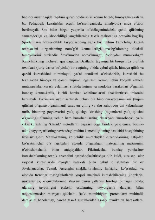 Kurashning xususiyatlari va boshqa jang san'atlardan farqlari 5