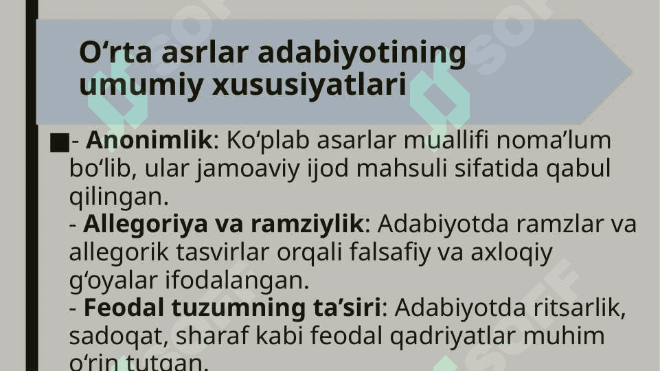 O‘rta asrlar adabiyoti 4