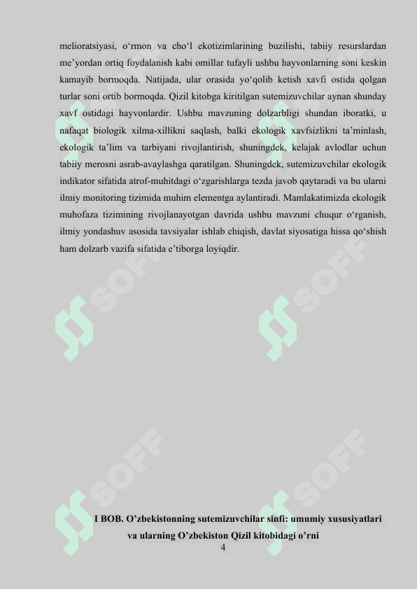 O’ZBEKISTON ”QIZIL  KITOB”GA  KIRITILGAN  SUTEMIZUVCHI  HAYVONLAR 4