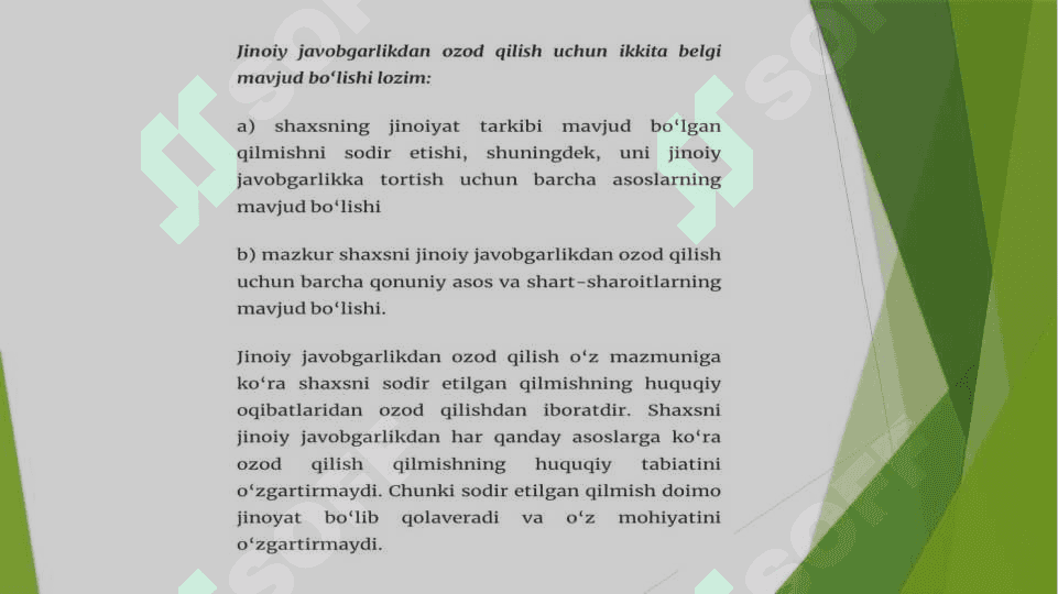 Jinoyat huquqi fanidan tayyorlagan taqdimoti 2
