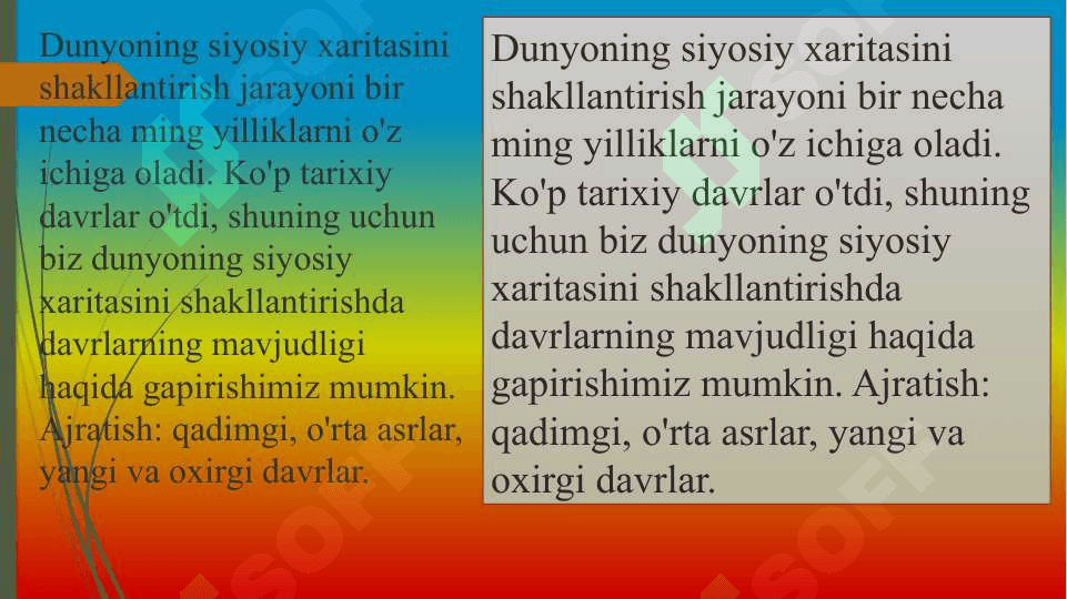 Jaxon siyosiy xaritasining shakillanishi 2