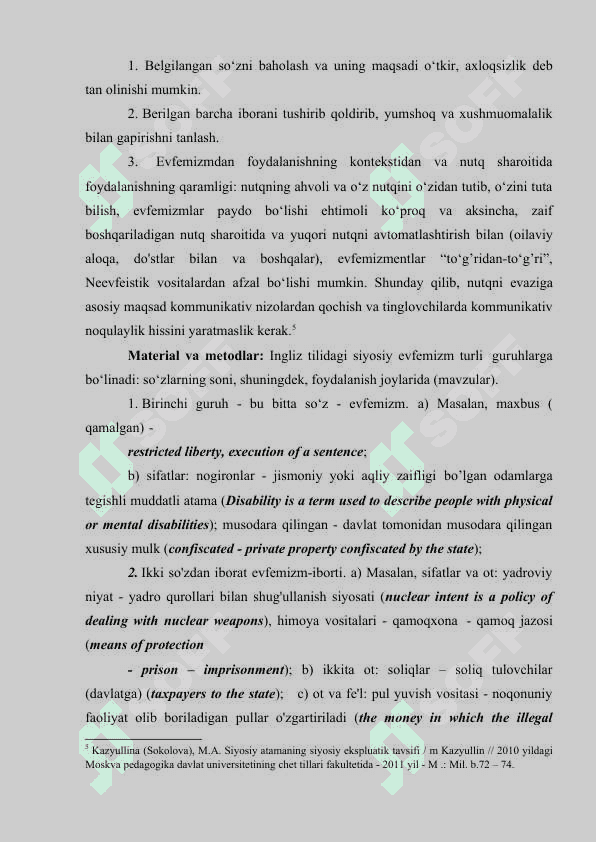 Ingliz va ozbek tillarida evfemizmlar 8