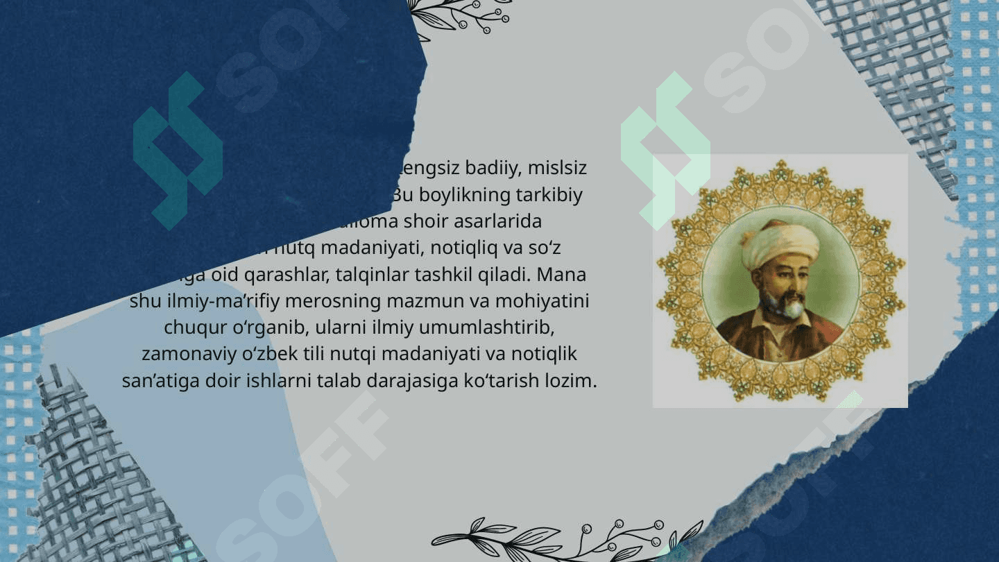 Alisher Navoiy ijodida nutq madaniyati va notiqlik sanʼati masalalari talqini 4