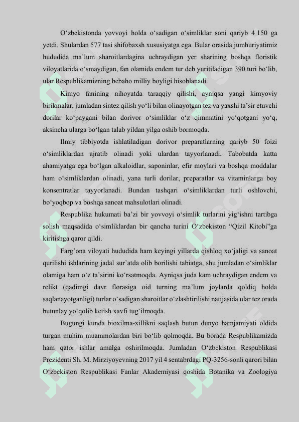 Qo‘qon atrof tumanlarida tarqalgan vitaminbop  o‘simlik turlari 4