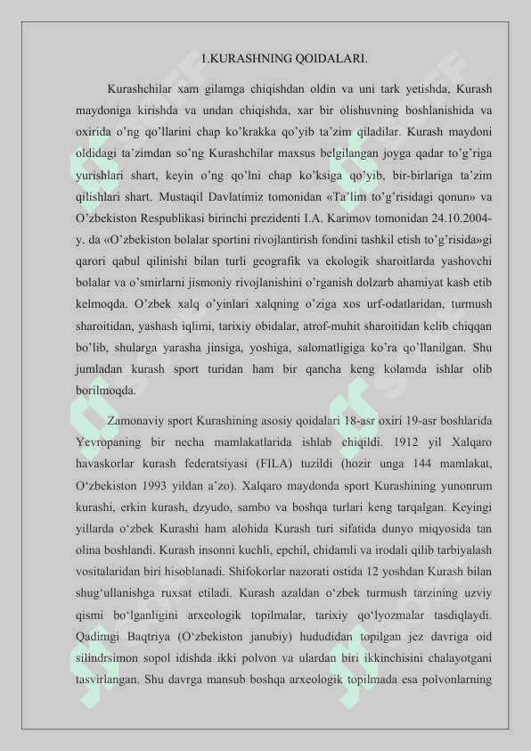 KURASH TURLARINING TURLARI 2