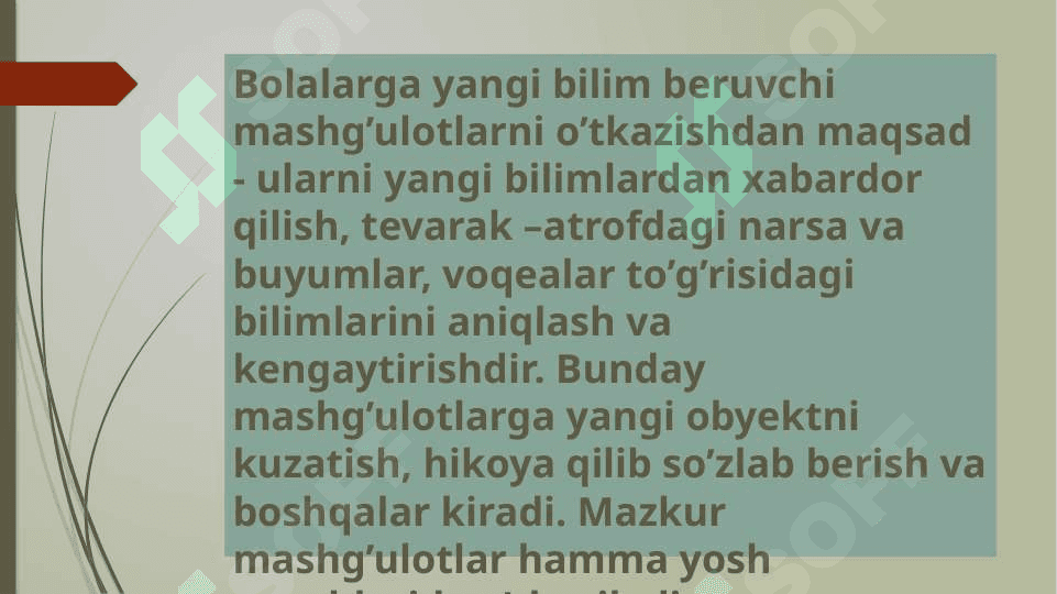 MASHG’ULOTLARNI TASHKIL QILISH 1
