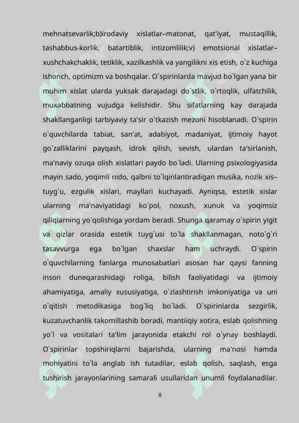 O'SMIRLIK VA ILK O'SPIRINLIK DAVRIDA OLIB BORILADIGAN KORRUKSION FAOLIYAT 8