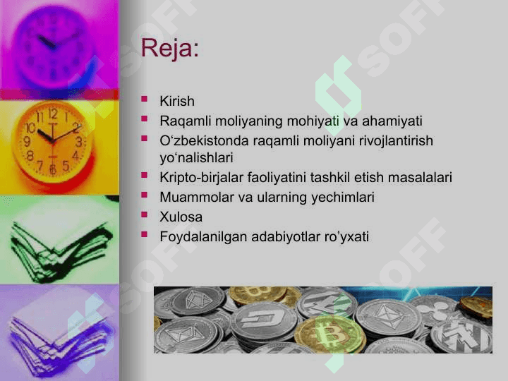 O'zbekistonda raqamli moliyani rivojlantirish va kripto-birjalar faoliyatini tashkil etish masalalari. 2