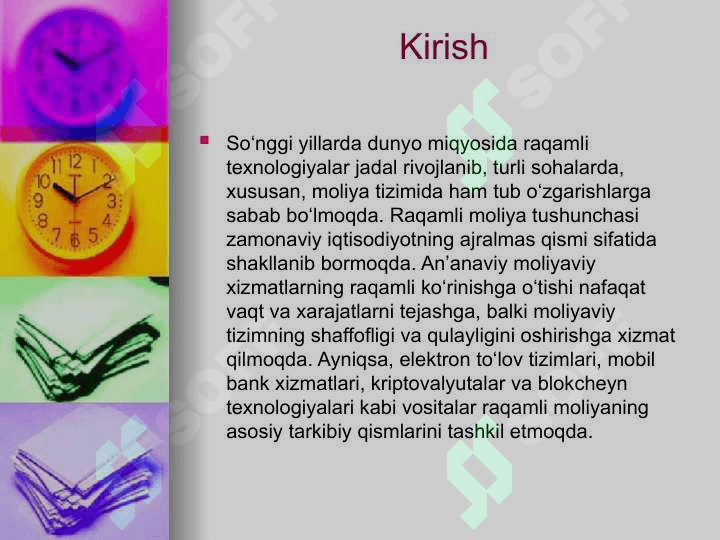 O'zbekistonda raqamli moliyani rivojlantirish va kripto-birjalar faoliyatini tashkil etish masalalari. 3