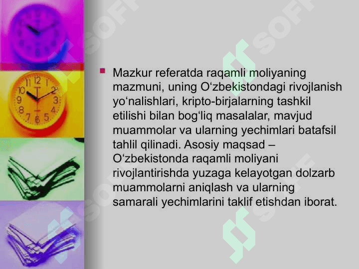 O'zbekistonda raqamli moliyani rivojlantirish va kripto-birjalar faoliyatini tashkil etish masalalari. 5