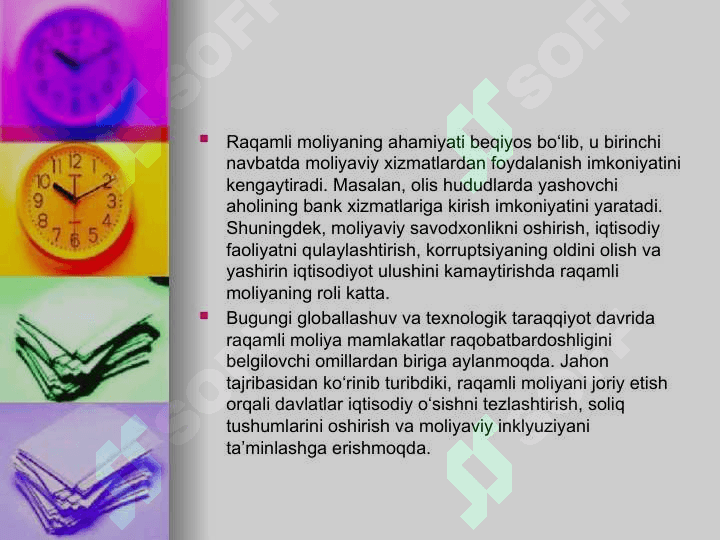 O'zbekistonda raqamli moliyani rivojlantirish va kripto-birjalar faoliyatini tashkil etish masalalari. 8