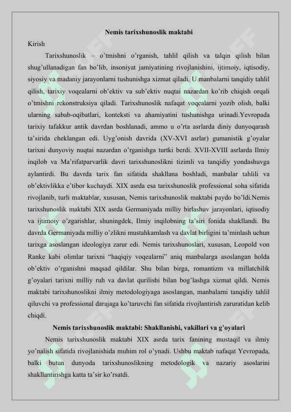 Nemis tarixshunoslik maktabi 25 2