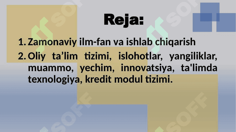 О‘zbekistonda oliy ta’lim sohasida olib borilgan islohotlar va uning istiqbollari 2