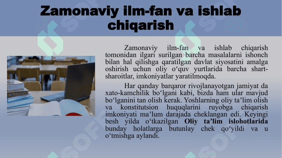 О‘zbekistonda oliy ta’lim sohasida olib borilgan islohotlar va uning istiqbollari 4