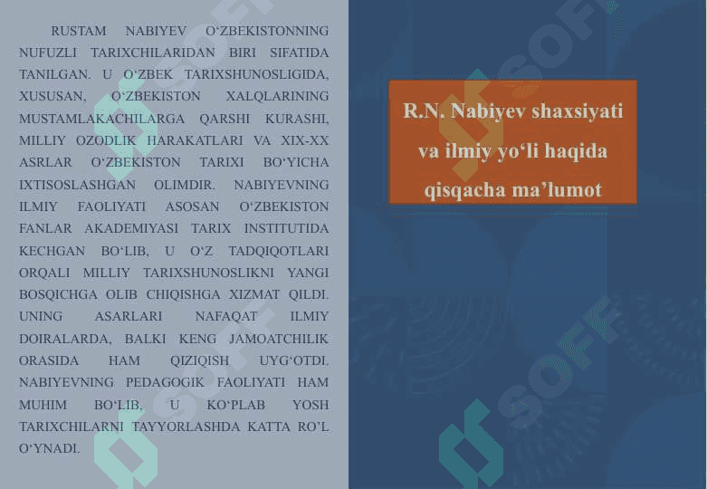 R.N.Nаbiyеvning tаriх fаnining rivоjlаnishigа qo‘shgаn hissаsi 25 5