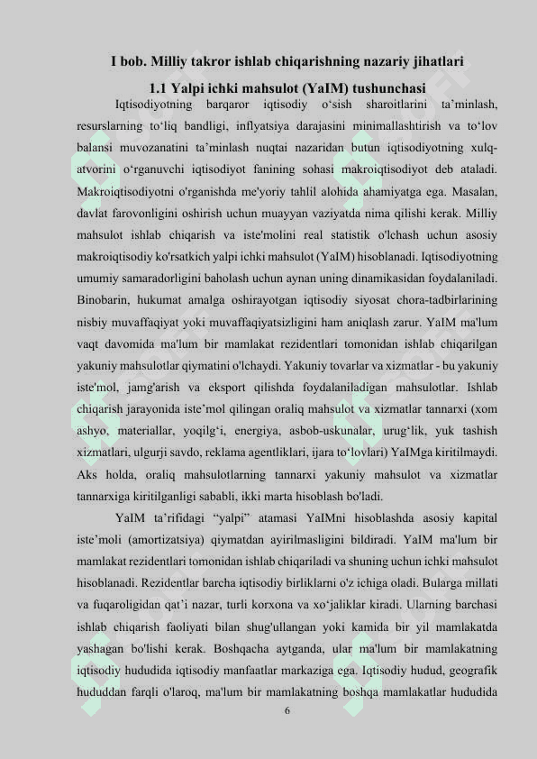 O'ZBEKISTON RESPUBLIKASIDA YAIMNING XARAJATIGA  KO'RA TARKIBIY TAHLILI 6