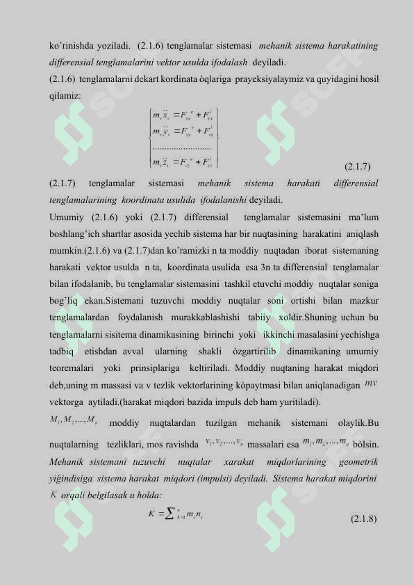 HARAKAT MIQDORI O'ZGARISHI HAQIDAGI TEOREMANI MODDIY NUQTA TEZLIGINI ANIQLASHGA TATBIQ QILISH..docx 6
