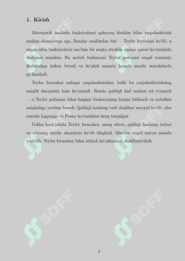 Teylor formulasi va uning qoldiq hadi 3