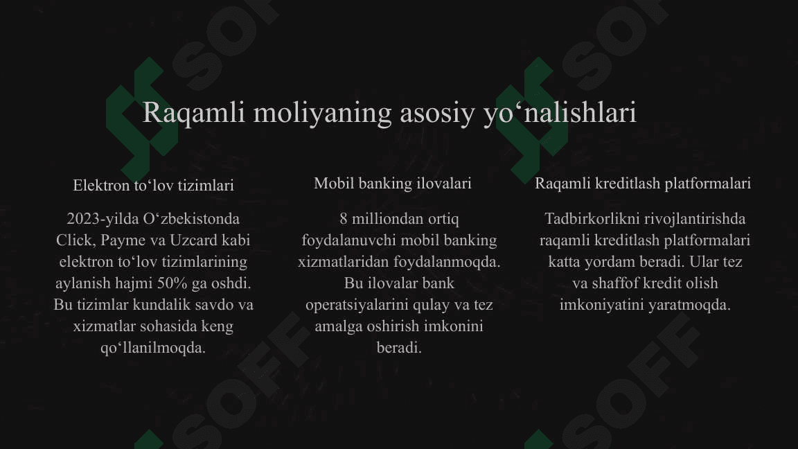 O‘zbekistonda raqamli moliyani rivojlantirish va kripto-birjalar faoliyatini tashkil etish masalalari haqida 13 betdan iborat taqdimot yoki prezentatsiya 3