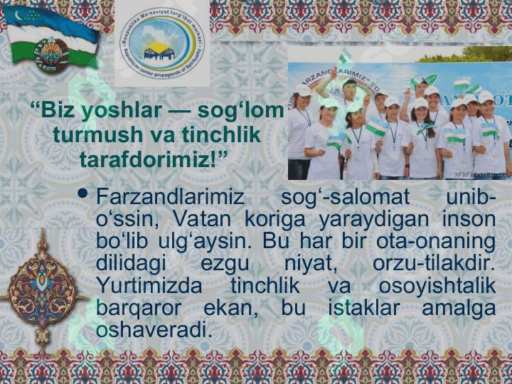 O`zbekistonning Markaziy Osiyoda tinchlik va barqarorlikni taminlashdagi o`rni 3