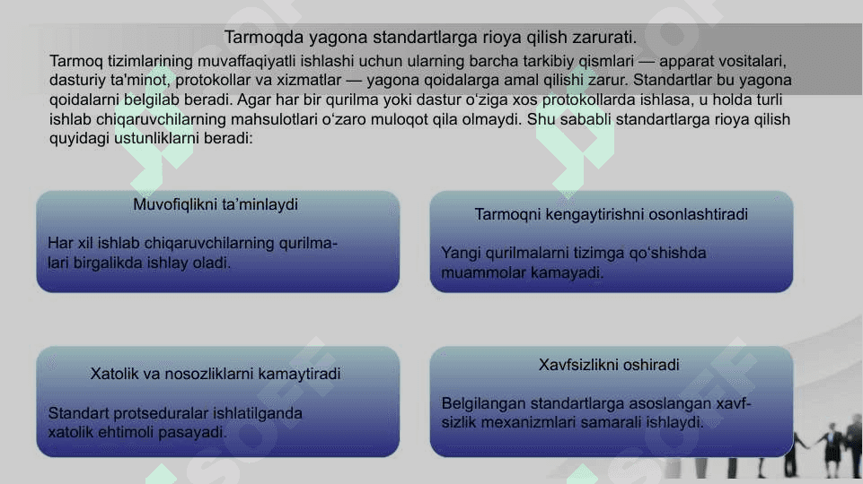 Tarmoq standartlarini tartibga soluvchi qo‘mitalar. 3