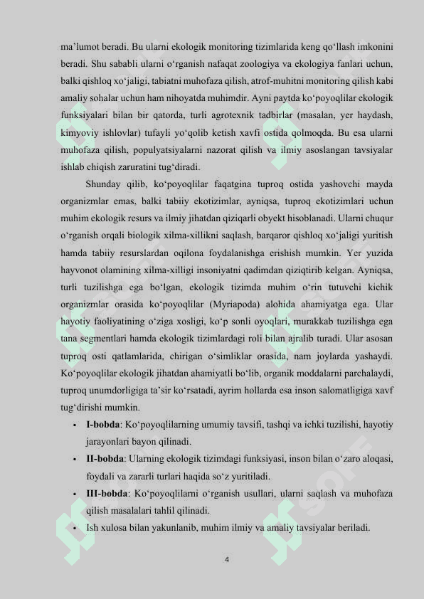 KO’POYOQLILAR (MYRIAPODA) BIOLOGIYASI VA EKOLOGIYASI 4