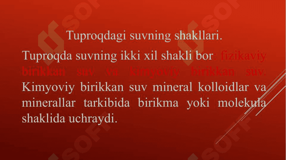 Tuproqning suv shakllari 7