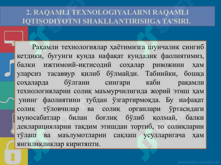 RAQAMLI TEXNOLOGIYALAR 6