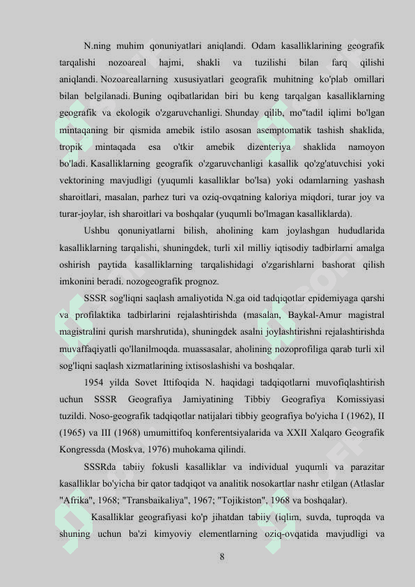 Nosogeografiyasi 8