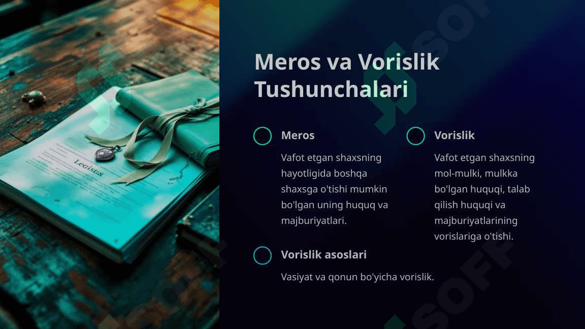 Vorislik va Meros Huquqi 2