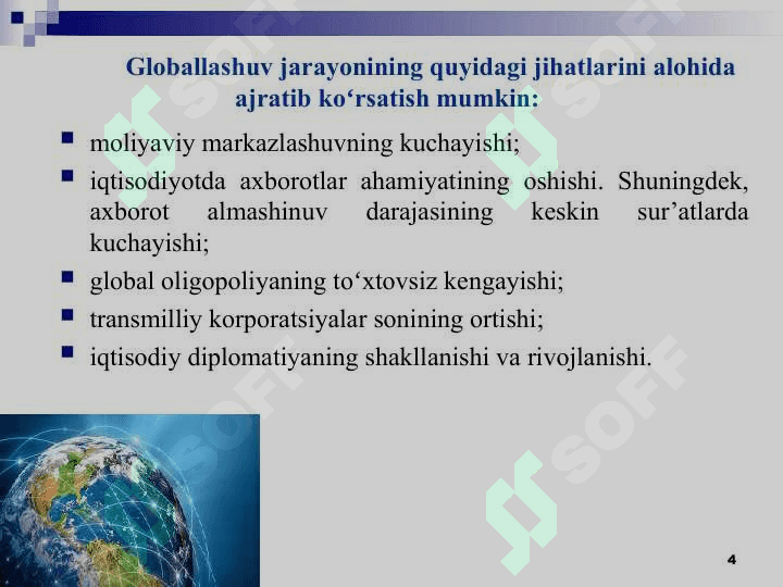 Jahon iqtisodiyoti globallashuvi 4