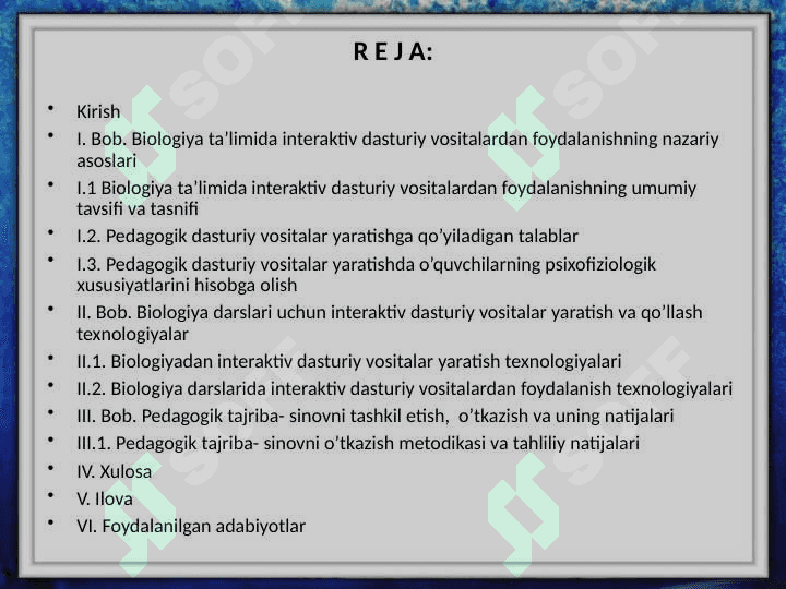 Biologiya ta’limida interaktiv dasturiy vositalardan foydalanishning nazariy asoslari 2
