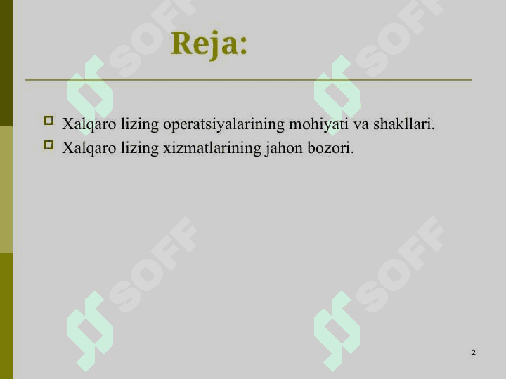Xalqaro lizing operatsiyalari 2