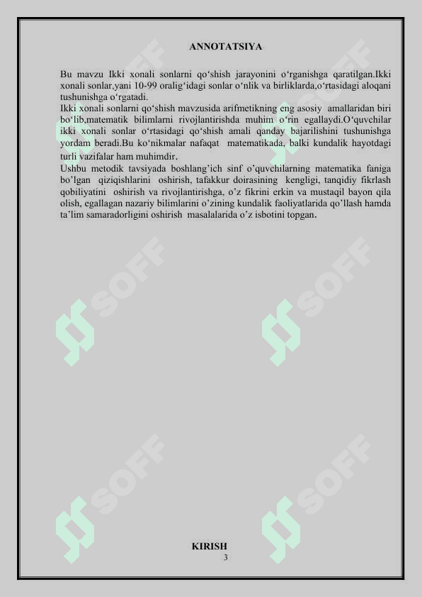 "Ikki xonali sonlarni qo'shish" Dars ishlanmasi (mikrodars) 3