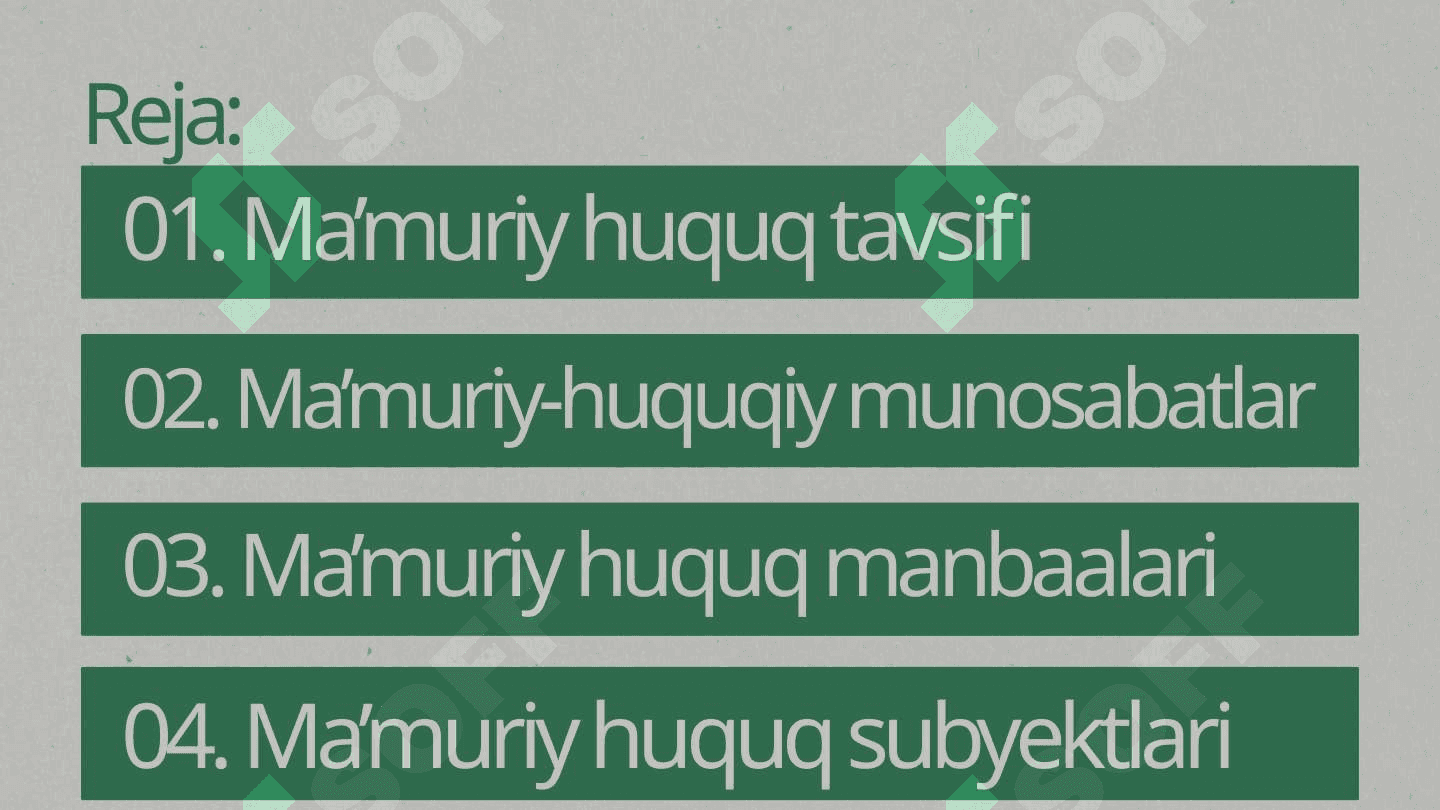 Umumiy ma’muriy huquqqa kirish 2
