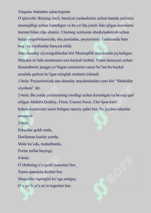 Xotira-muqaddas, Xotira-sharaf”  nomli tadbir sennari 2