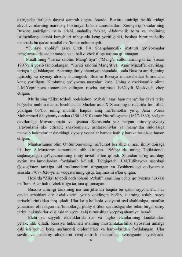 BUXORO AMIRLIGINING TASHKIL TOPISHI VA SIYOSIY TARIXI 5