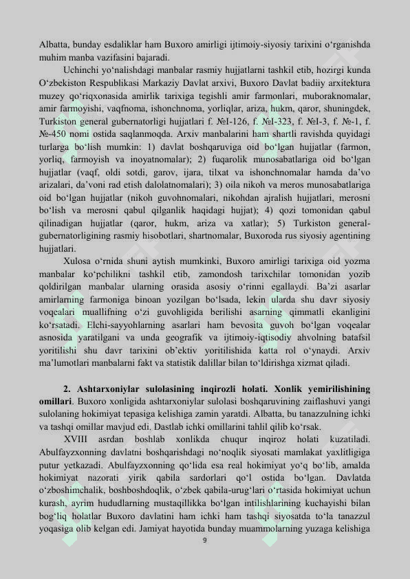 BUXORO AMIRLIGINING TASHKIL TOPISHI VA SIYOSIY TARIXI 8