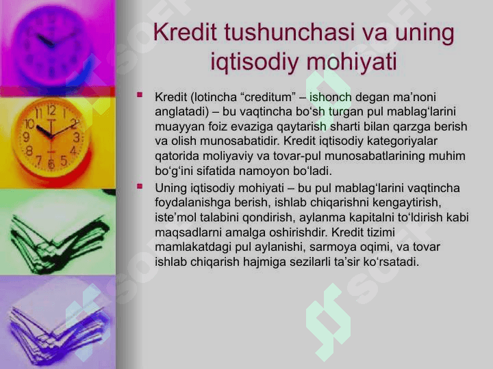Kreditlarni tashkil etish asoslari 4