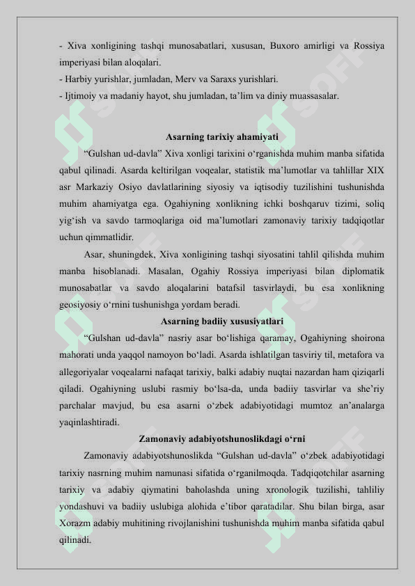Ogaxiy va uning  “Gulshan ud-davla” asari haqida maqola yozish 25 4