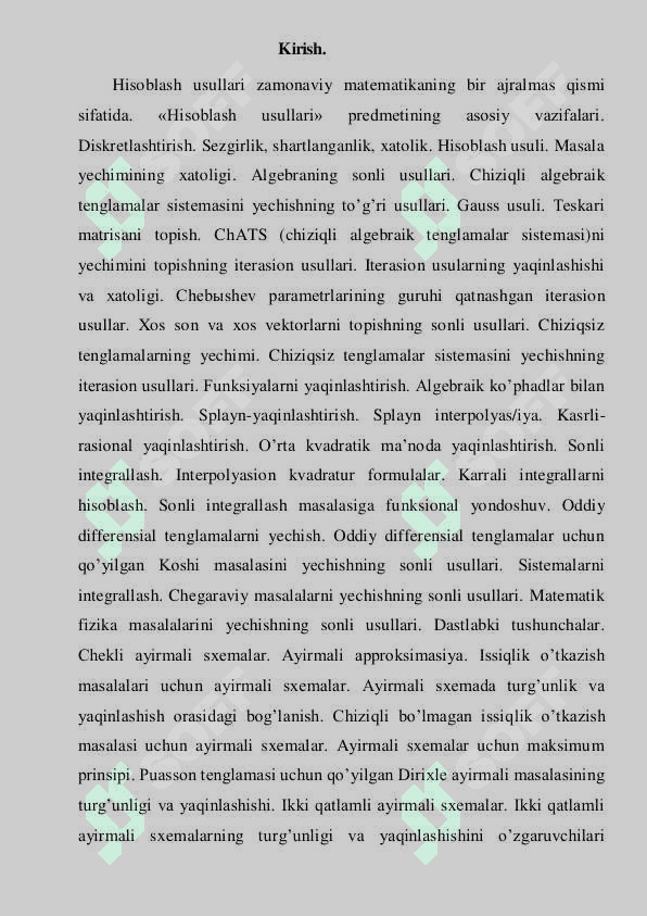 CHIZIQSIZ TENGLAMALAR SISTEMASINI YECHISHNING YUQORI TARTIBLI USULLARI 2
