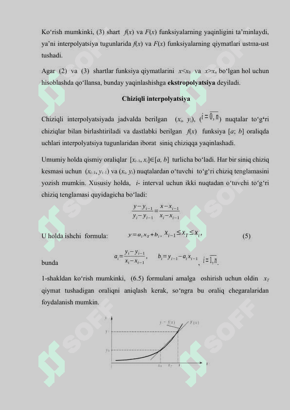 FUNKSIYANI INTERPOLYATSIYALASH KURS ISHI 5