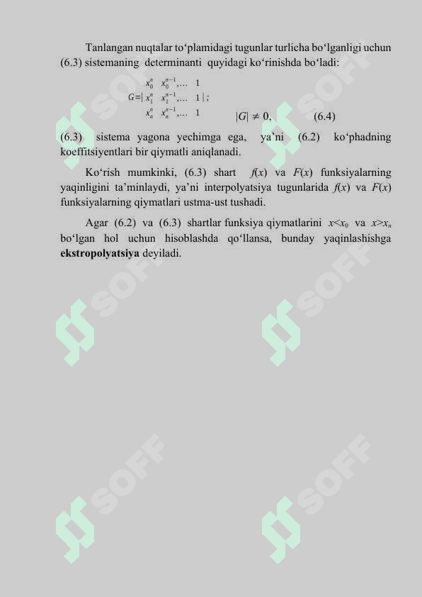 JADVAL USULIDA BERILGAN FUNKSIYALARNI YAQINLASHTIRISH 6