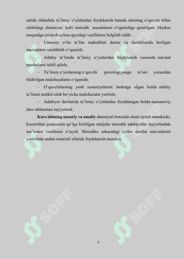 Ona tili darslarida ta’limiy o‘yinlardan foydalanish 5