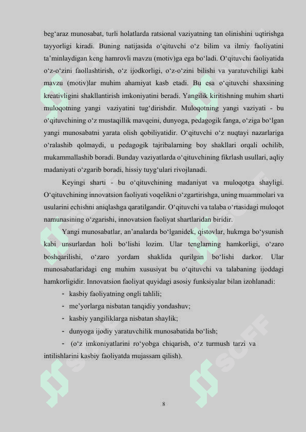 Ona tili darslarida ta’limiy o‘yinlardan foydalanish 8