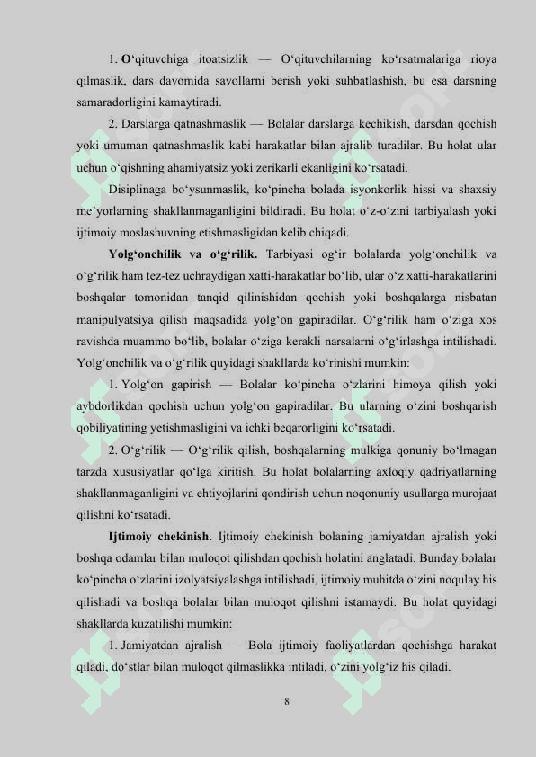 Tarbiyasi og‘ir bolalar bilan ishlashning ijtimoiy pedagogik texnologiyalari. 8