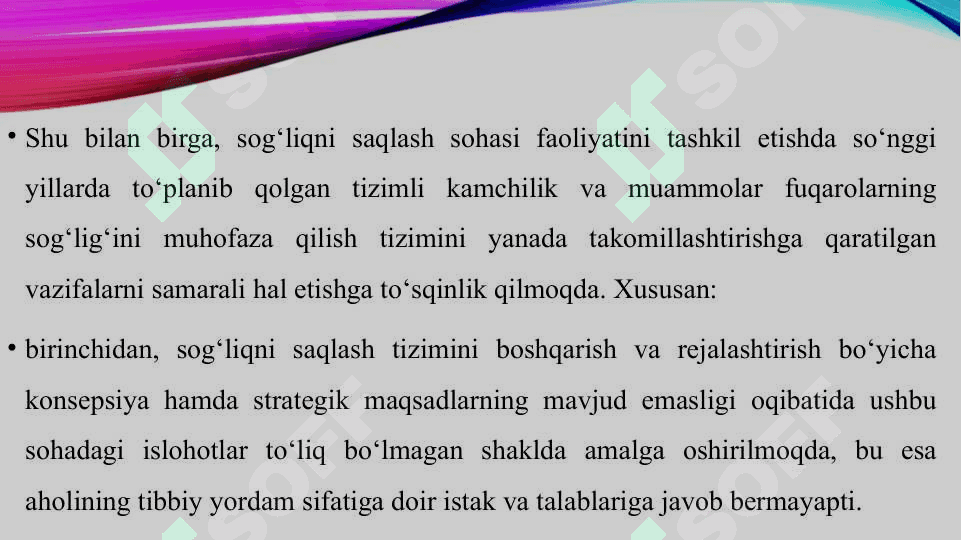 Sog'liqni saqlash tizimi COVID-19 tajribasi va keyingi islohotlar 5